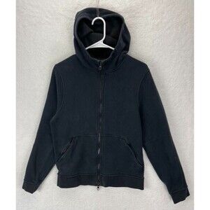 Lululemon City Sweat Zip Up Hoodie Black Athleisure Logo Designer Mens Size S